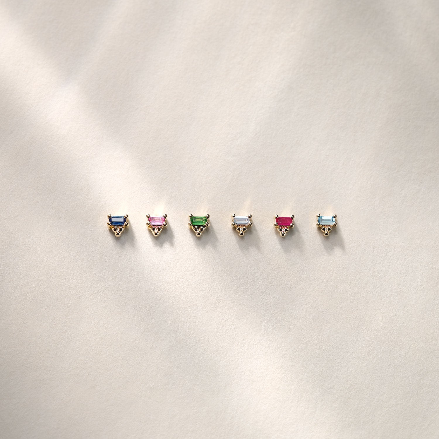 Lex - Prong Set East-West Baguette Colored Gemstone