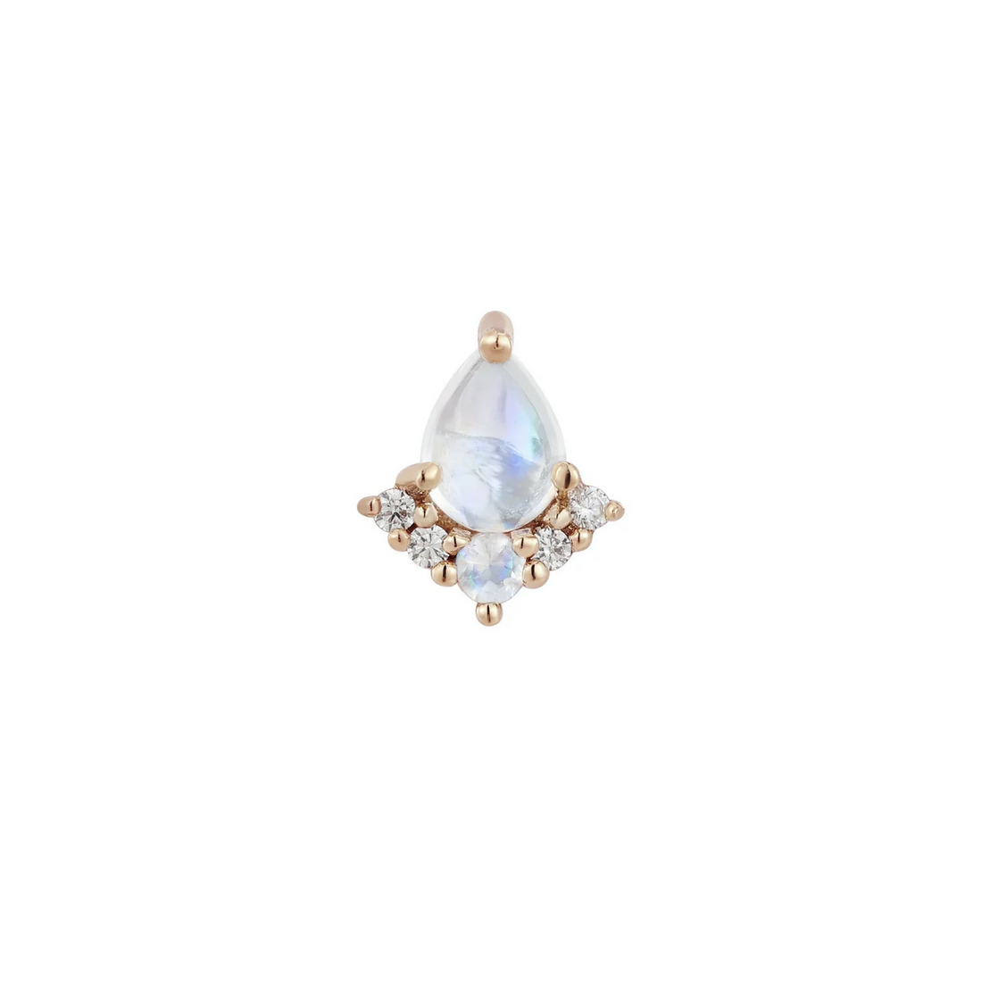 Love Language with Rainbow Moonstone and CZ — Buddha