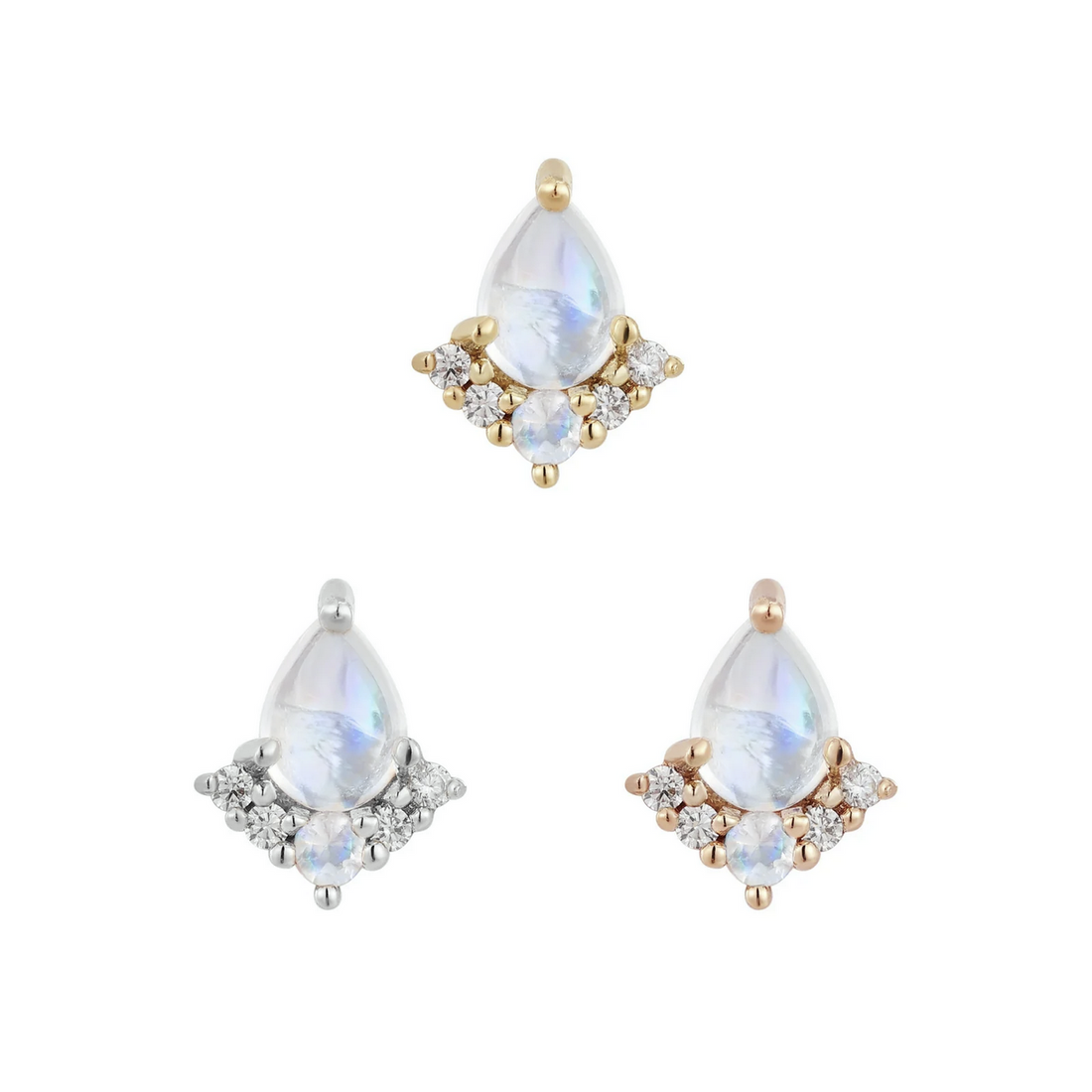 Love Language with Rainbow Moonstone and CZ — Buddha