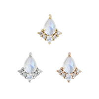 Love Language with Rainbow Moonstone and CZ — Buddha