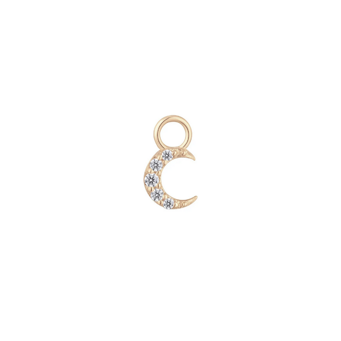 Lunette Charm with CZ — Buddha