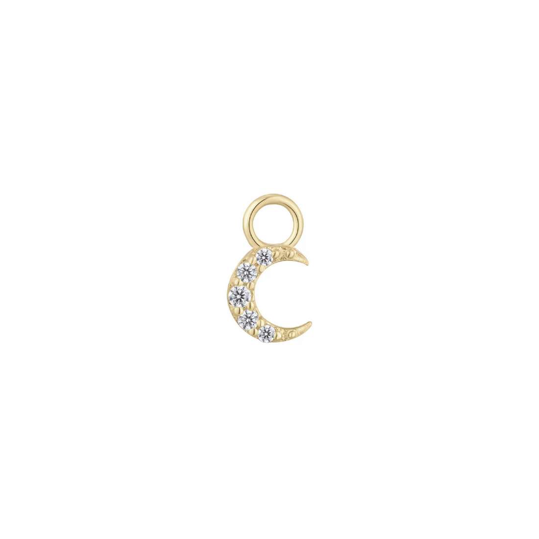 Lunette Charm with CZ — Buddha