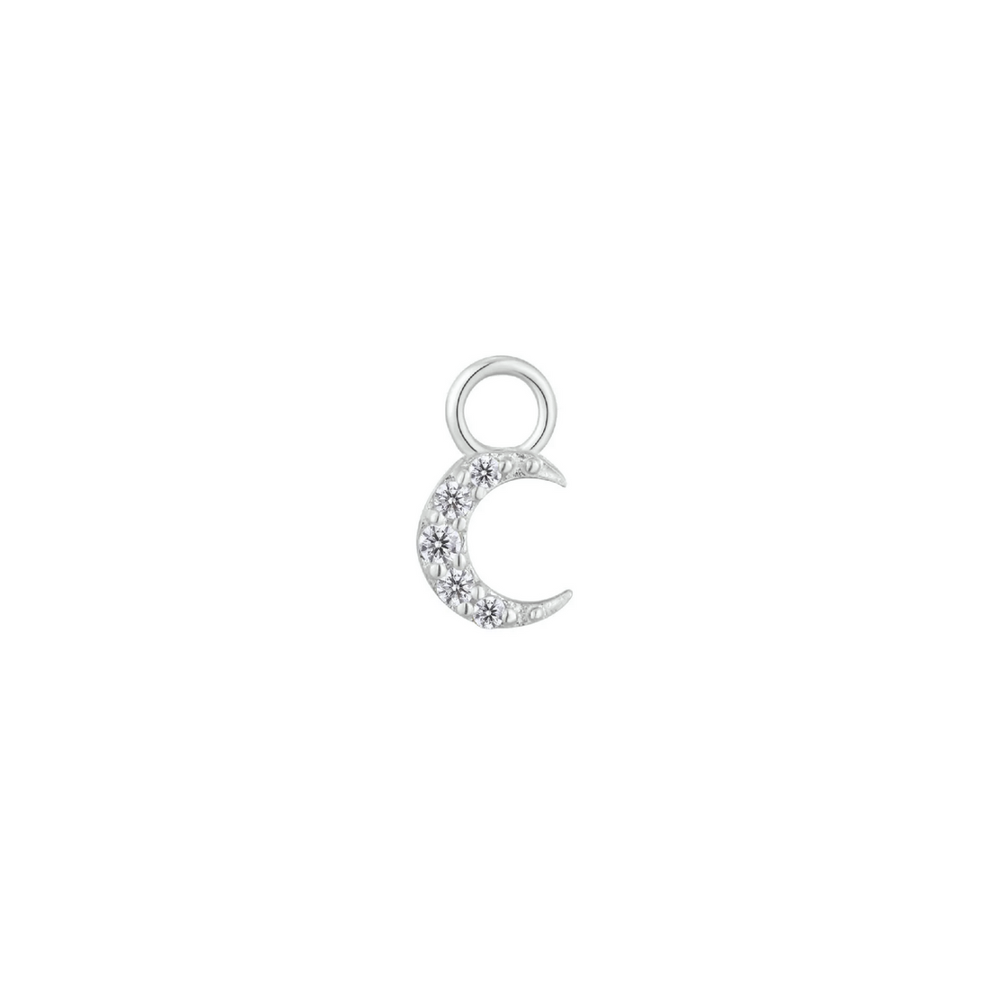 Lunette Charm with CZ — Buddha