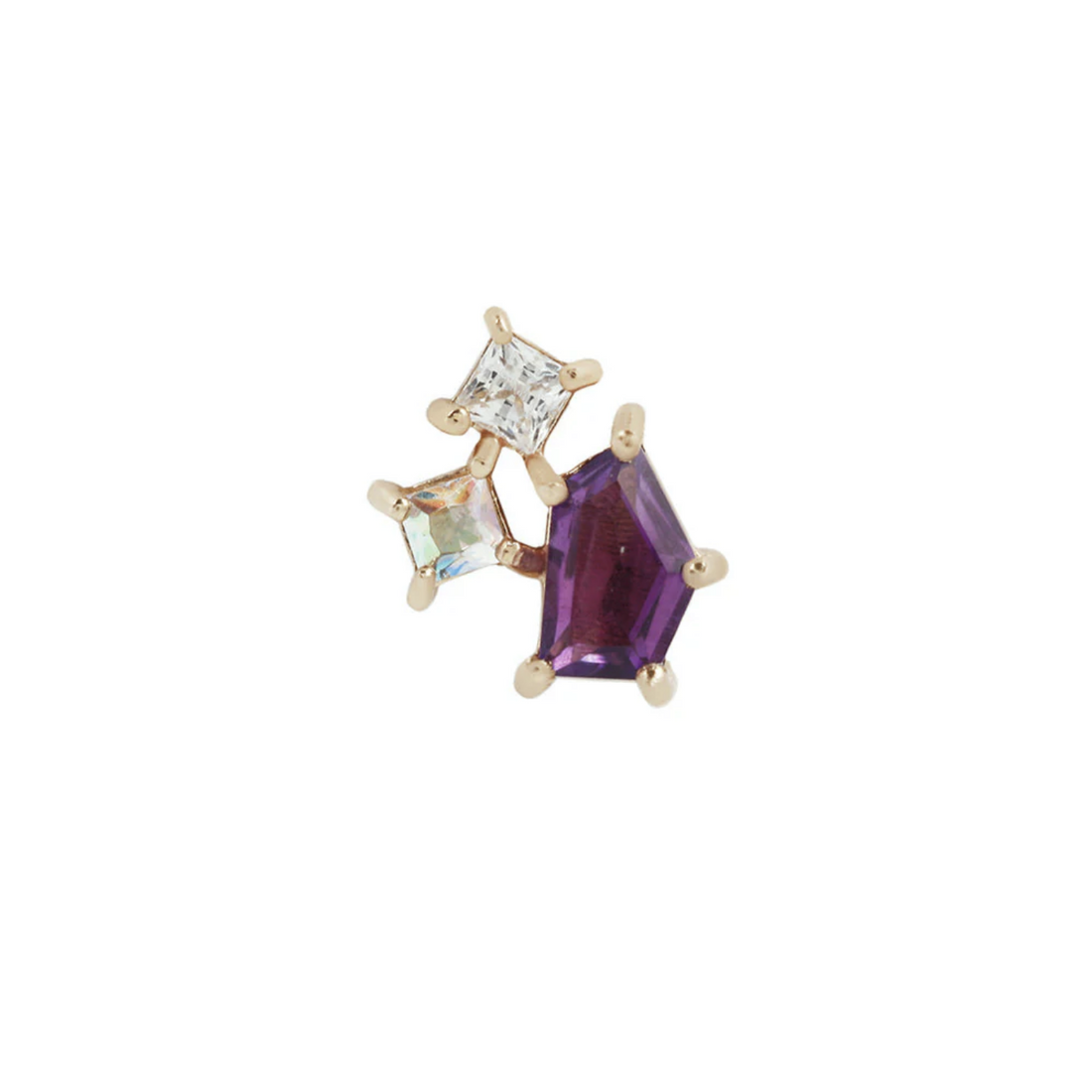 Lyra with Amethyst and Mercury Mist Topaz with CZ — Buddha