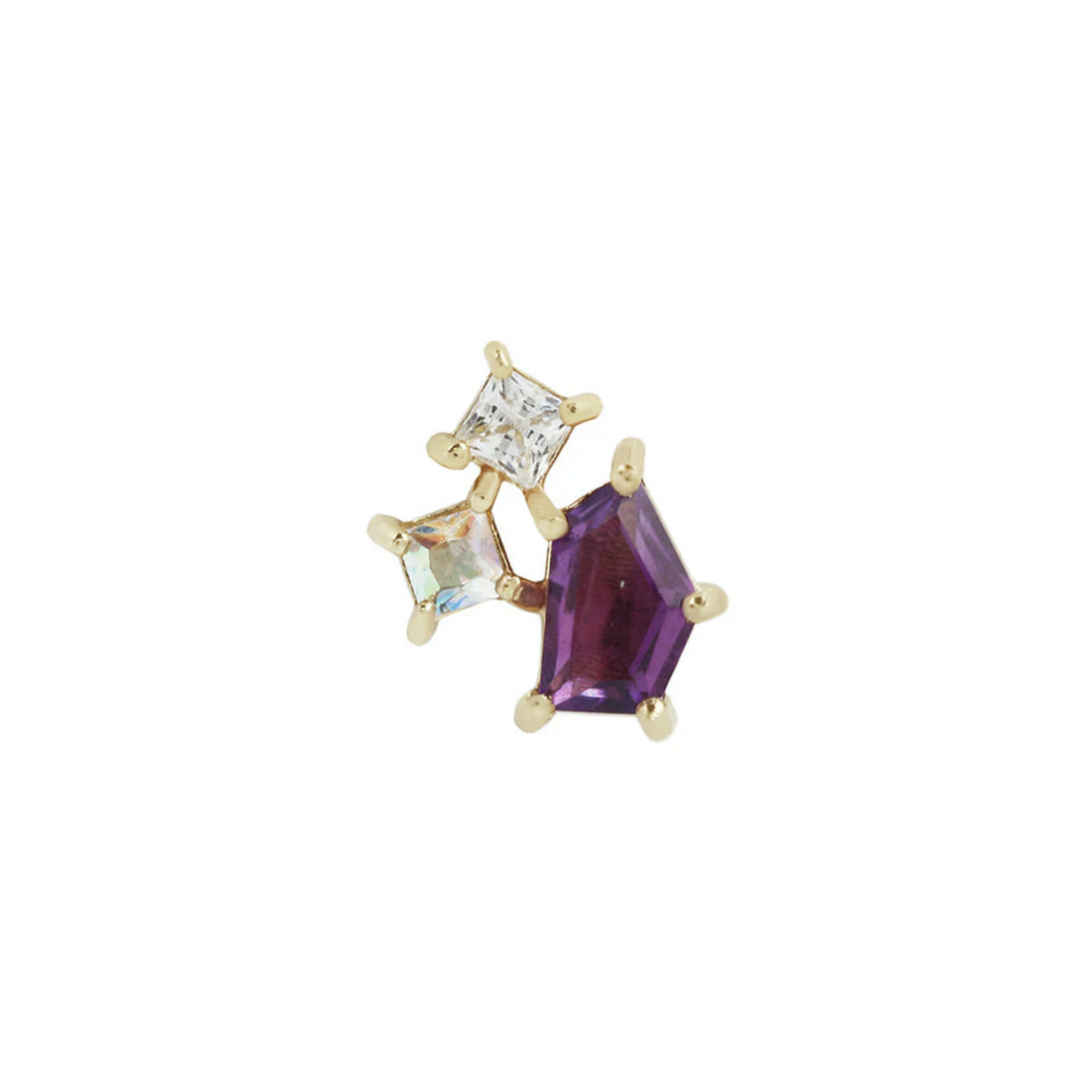 Lyra with Amethyst and Mercury Mist Topaz with CZ — Buddha