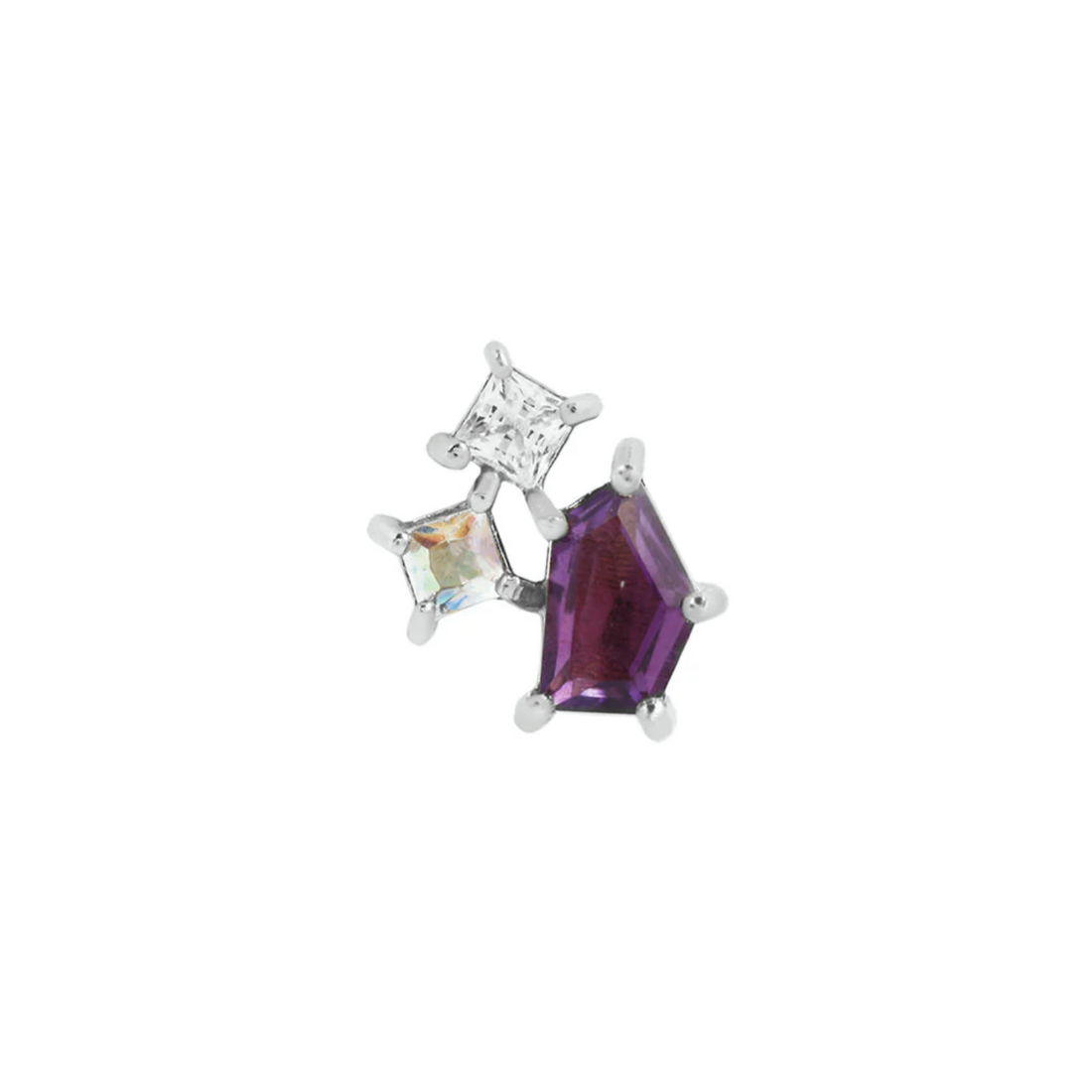 Lyra with Amethyst and Mercury Mist Topaz with CZ — Buddha