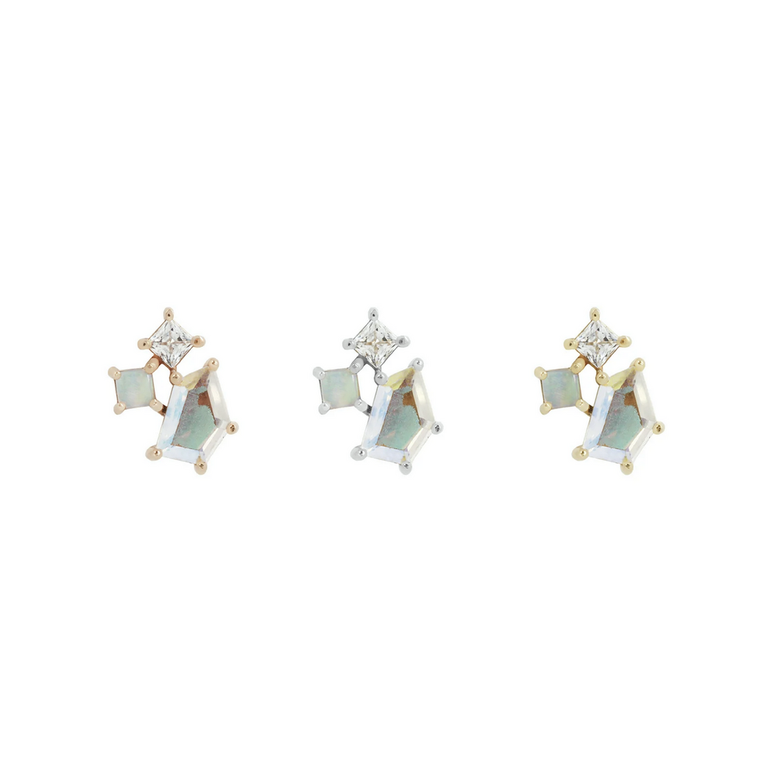 Lyra with Mercury Mist Topaz and Opal with CZ — Buddha