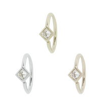 Mae Seam Ring with Reverse Set CZ — Buddha