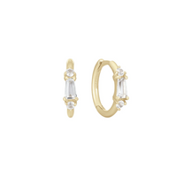 Maeve Huggie Clicker with White Sapphire and Topaz — Buddha