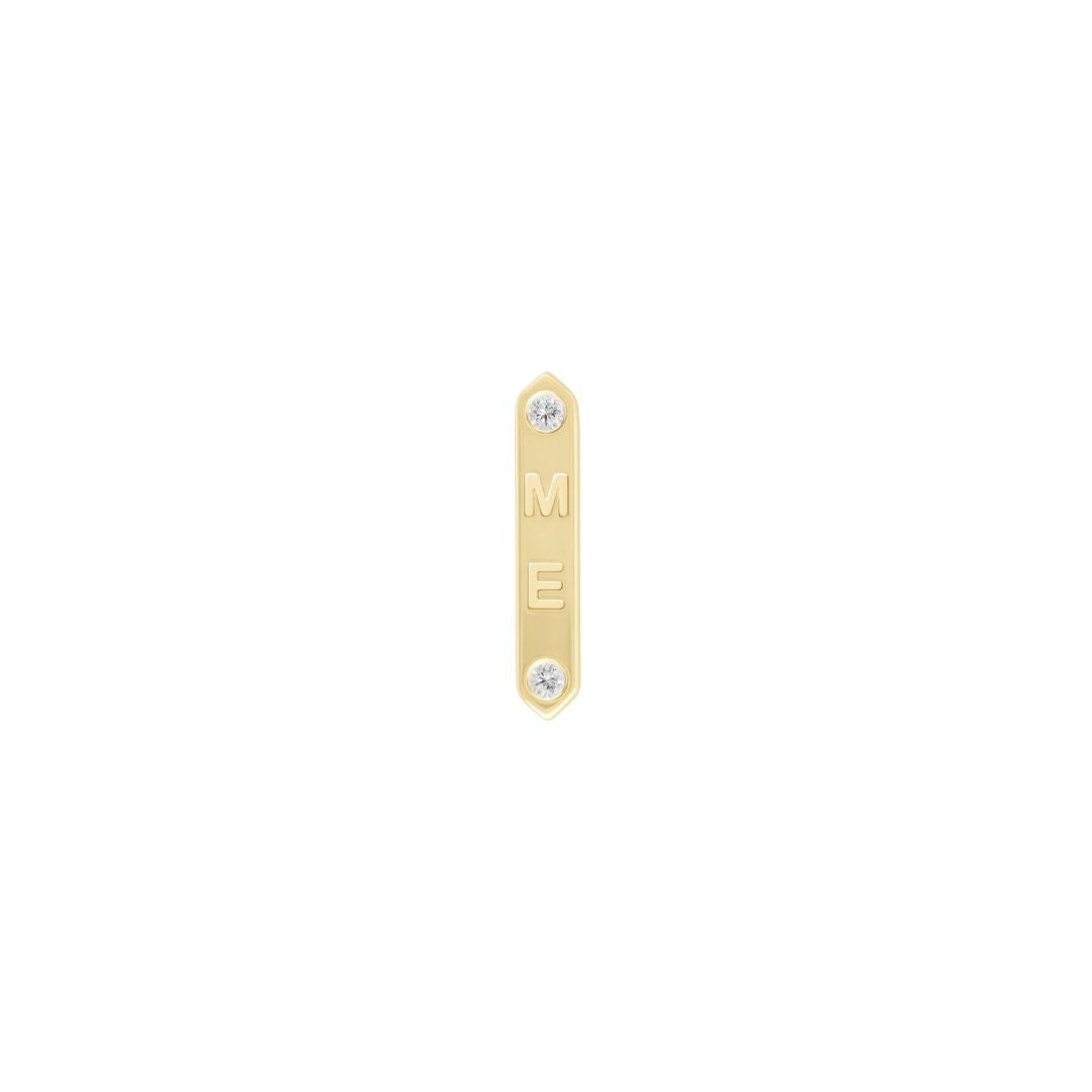 "ME" with Diamond - 14k Yellow Gold - Buddha Jewelry