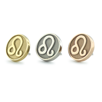 18K yellow gold, white gold, and rose gold Leo symbols