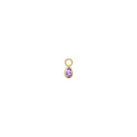 Mini Pear Bezel Charm - Faceted Gemstone