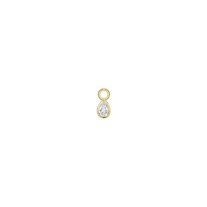 Mini Pear Bezel Charm — Modern Mood