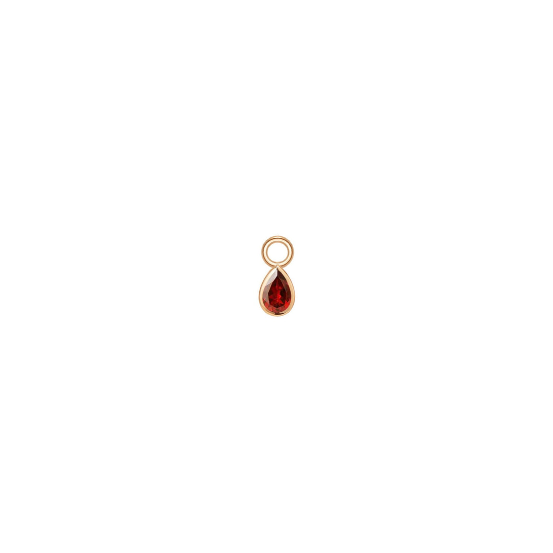 Mini Pear Bezel Charm - Faceted Gemstone