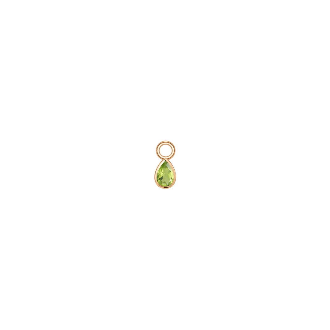 Mini Pear Bezel Charm - Faceted Gemstone