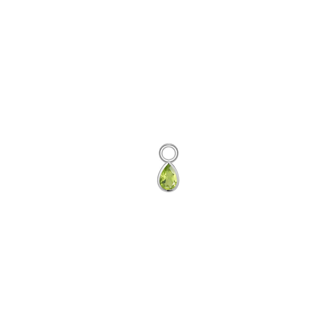 Mini Pear Bezel Charm - Faceted Gemstone