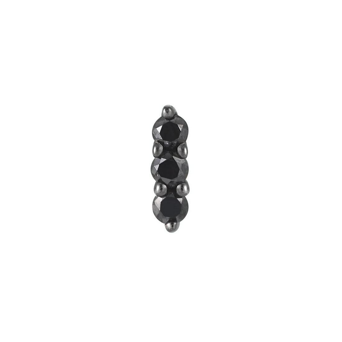 Mishka Three Prong Rhodium Black Gold with Black Diamond — Buddha