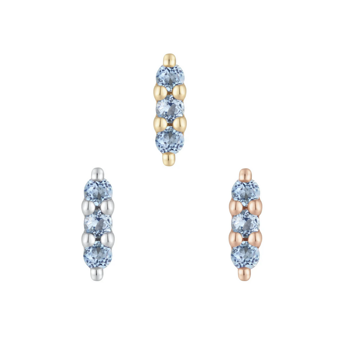 Mishka Three Prong with London Blue Topaz — Buddha