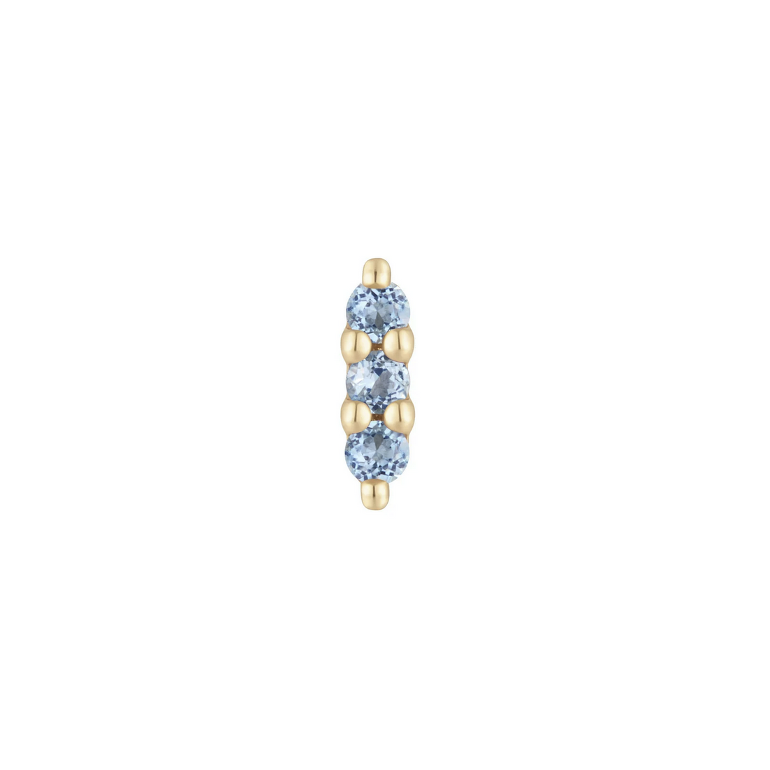 Mishka Three Prong with London Blue Topaz — Buddha