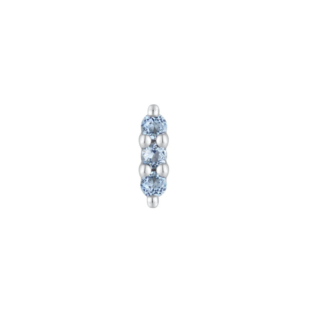 Mishka Three Prong with London Blue Topaz — Buddha