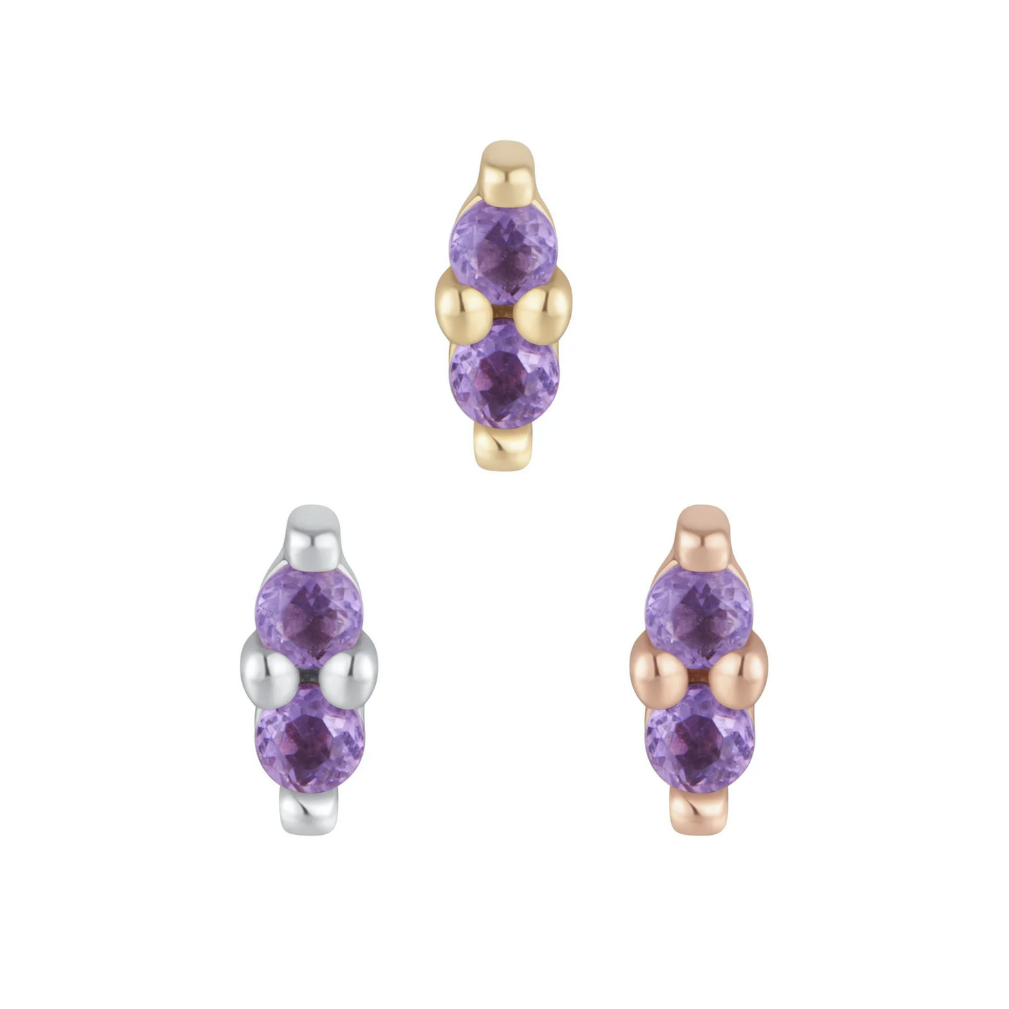 Mishka Two Prong with Amethyst From Buddha