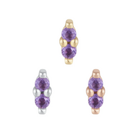 Mishka Two Prong with Amethyst — Buddha