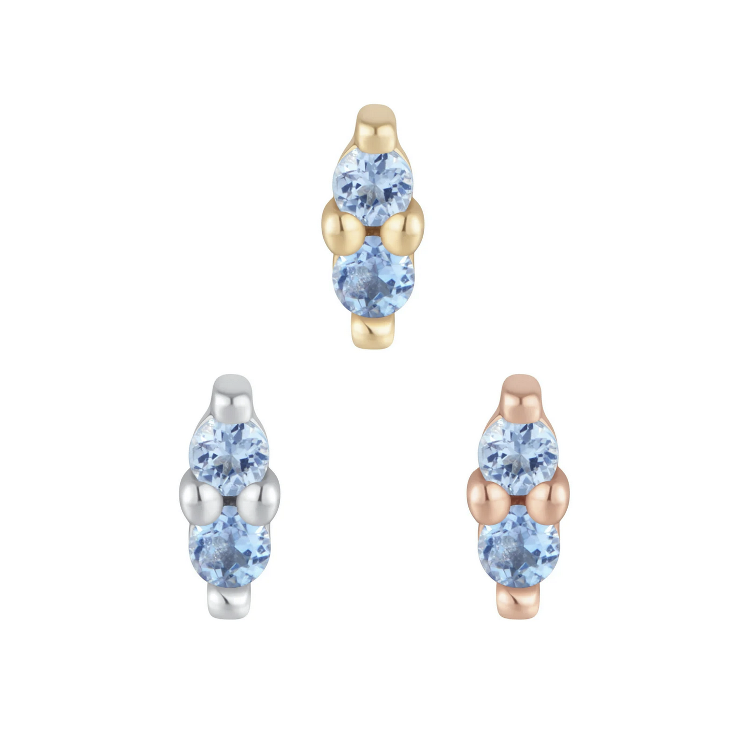 Mishka Two Prong with London Blue Topaz — Buddha