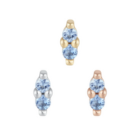 Mishka Two Prong with London Blue Topaz — Buddha
