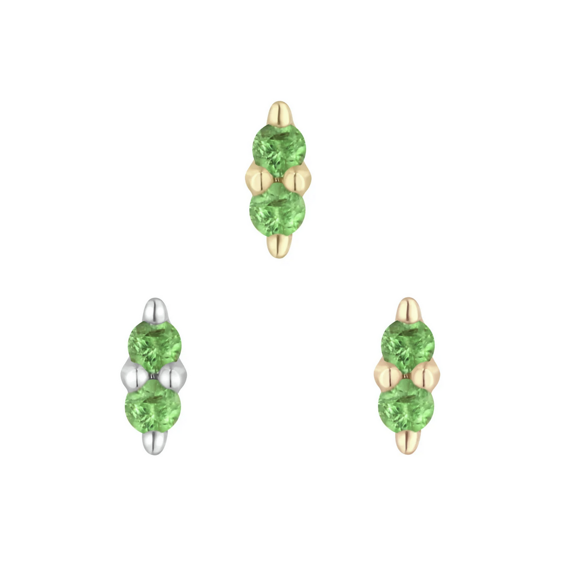 Mishka Two Prong with Tsavorite — Buddha
