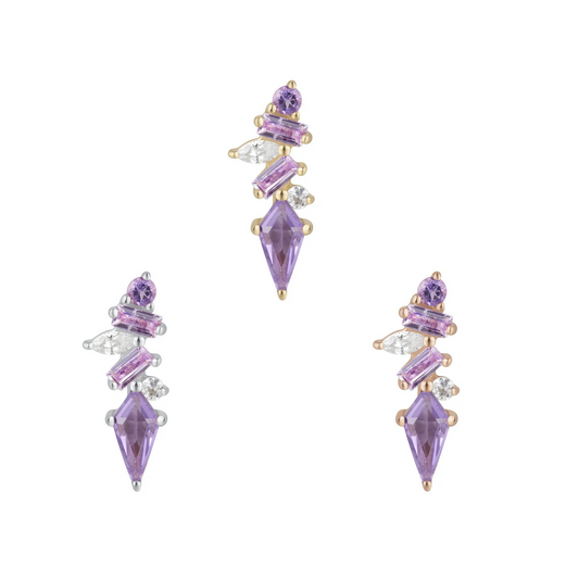 Mixt with Amethyst, Pink Sapphire, White Topaz and CZ From Buddha