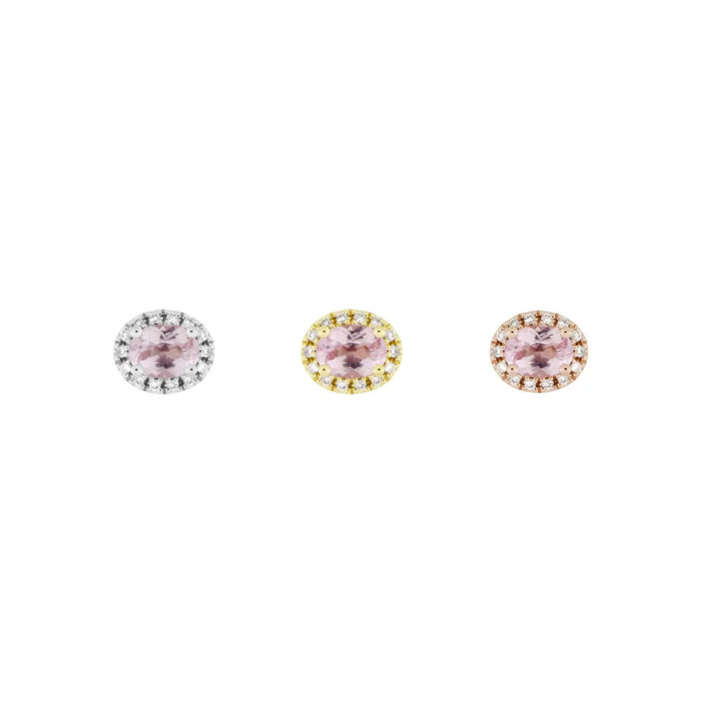 Morganite with Diamond Halo from Modern Mood