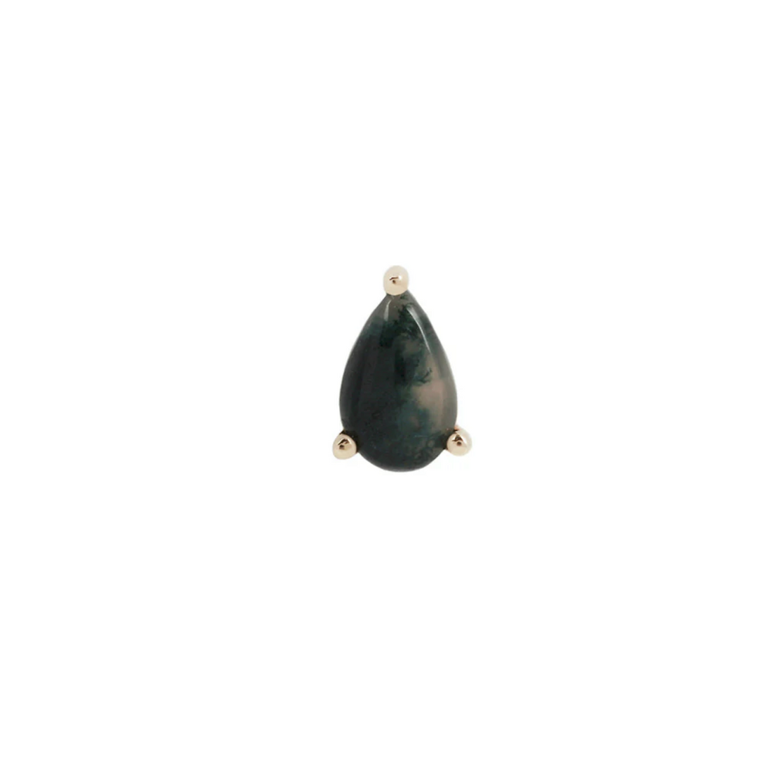 Prong Pear with Moss Agate — Buddha