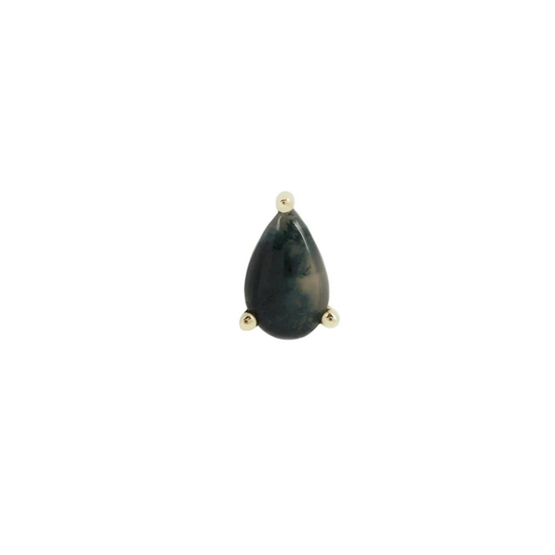 Prong Pear with Moss Agate — Buddha