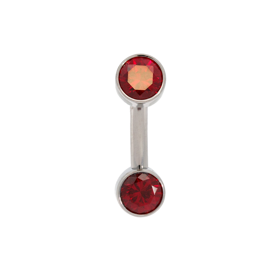 Titanium Double Bezel Set Gem Curve