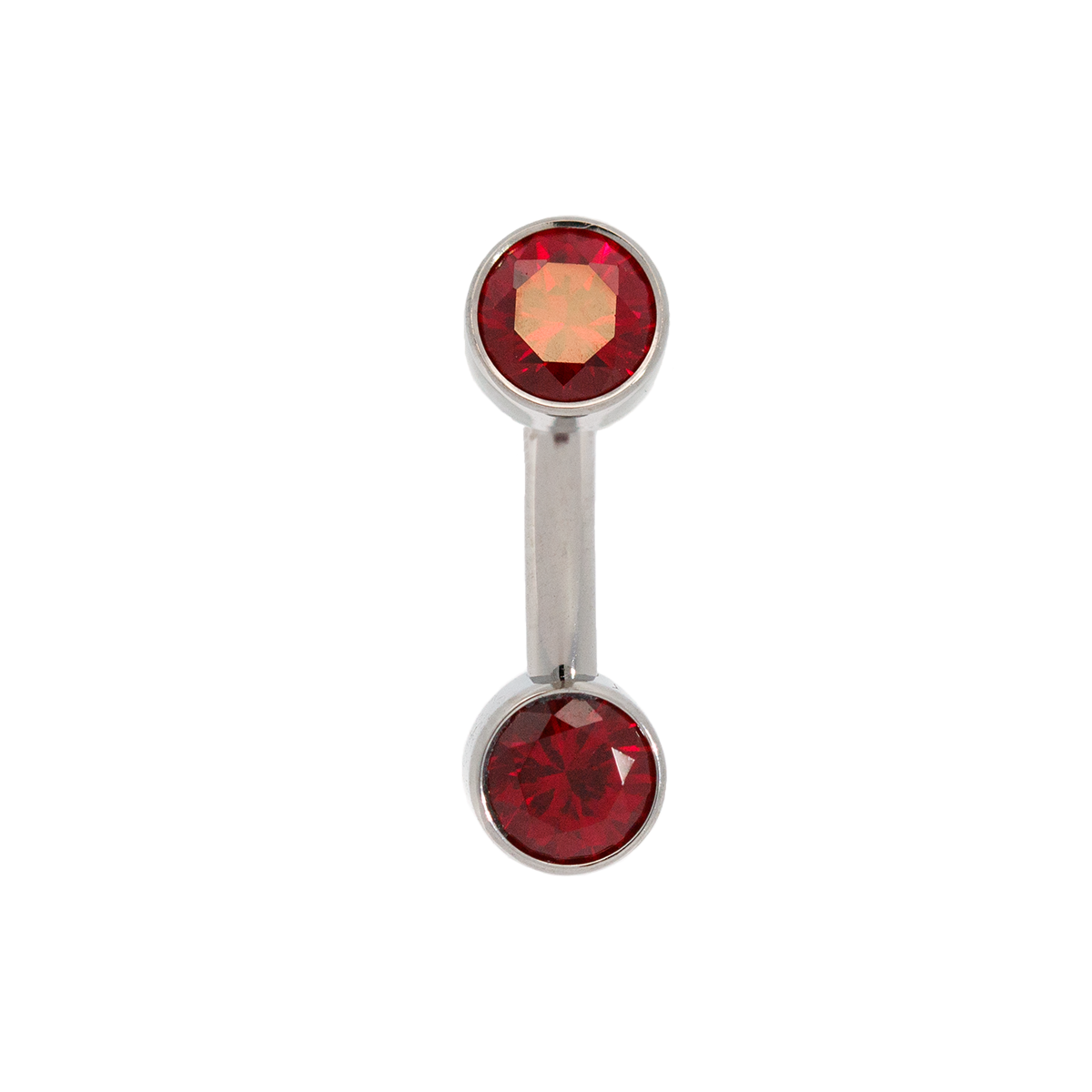 Titanium Double Bezel Set Gem Curve