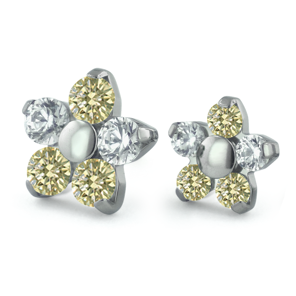 Glimmer and Glow Titanium Flower Gem