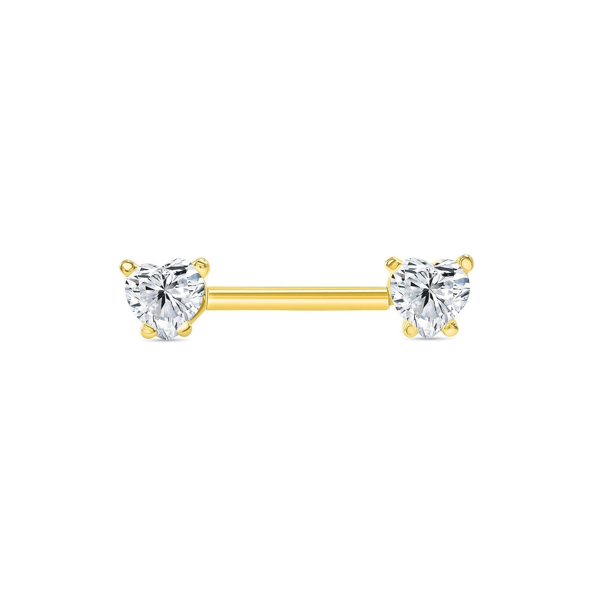 Heart Prong Straight Barbell — NorVoch