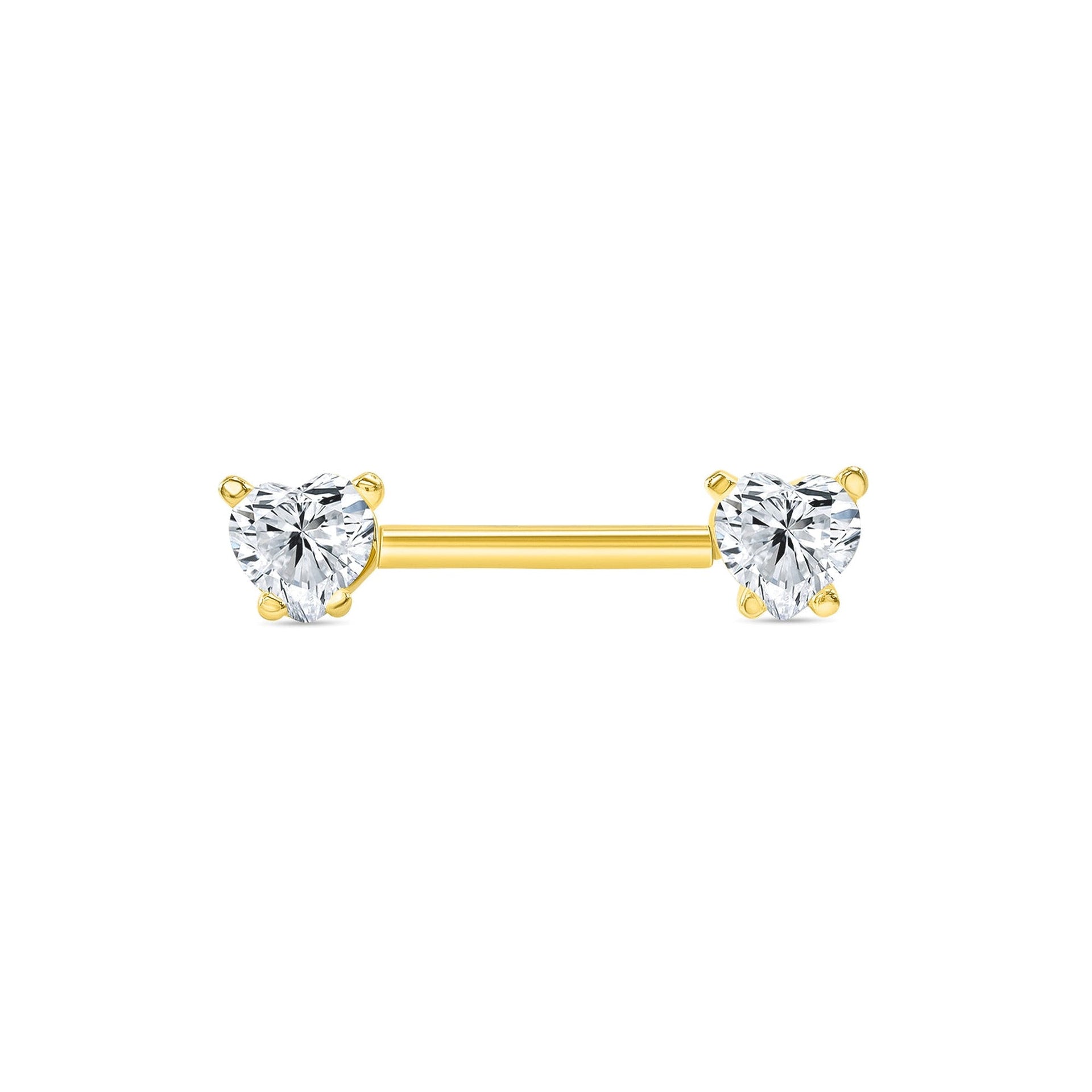 Heart Prong Straight Barbell — NorVoch