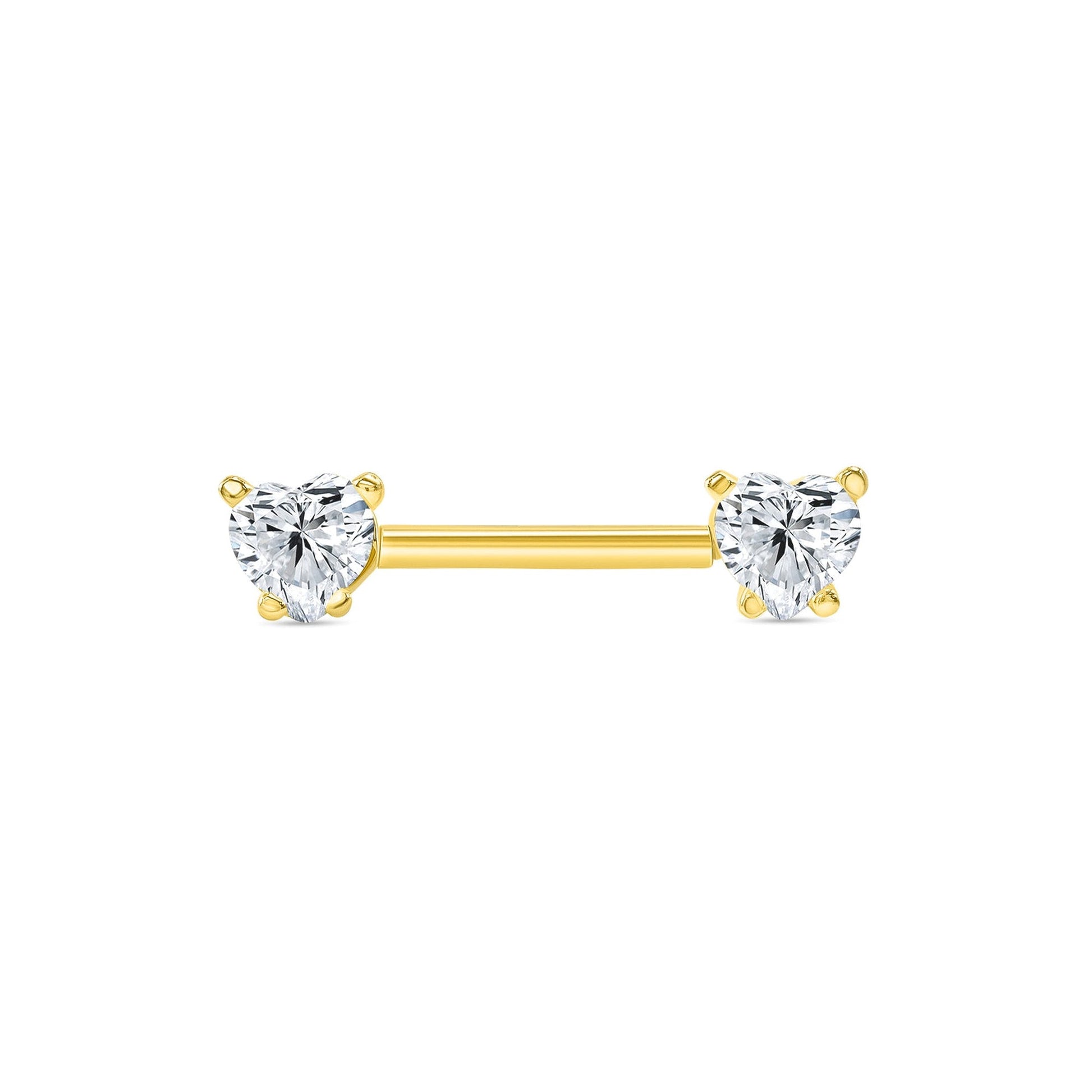 Heart Prong Straight Barbell — NorVoch