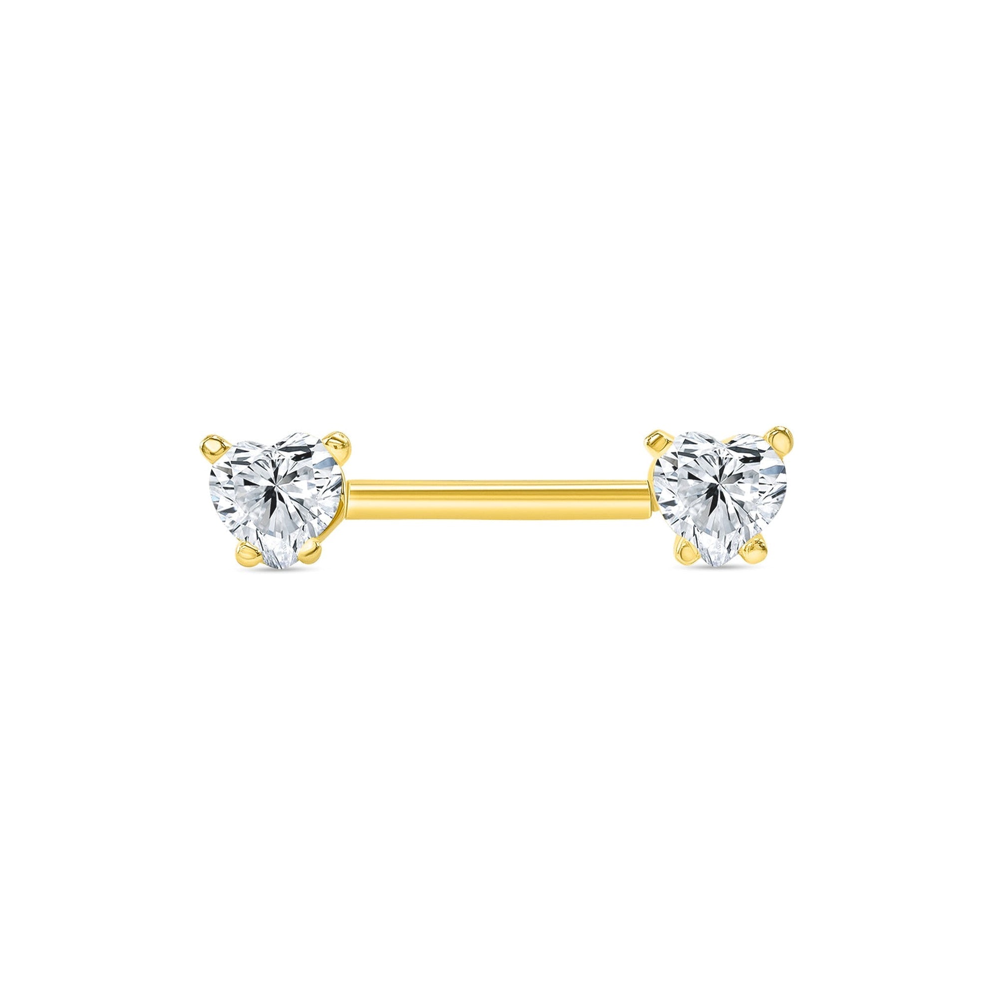 Heart Prong Straight Barbell — NorVoch
