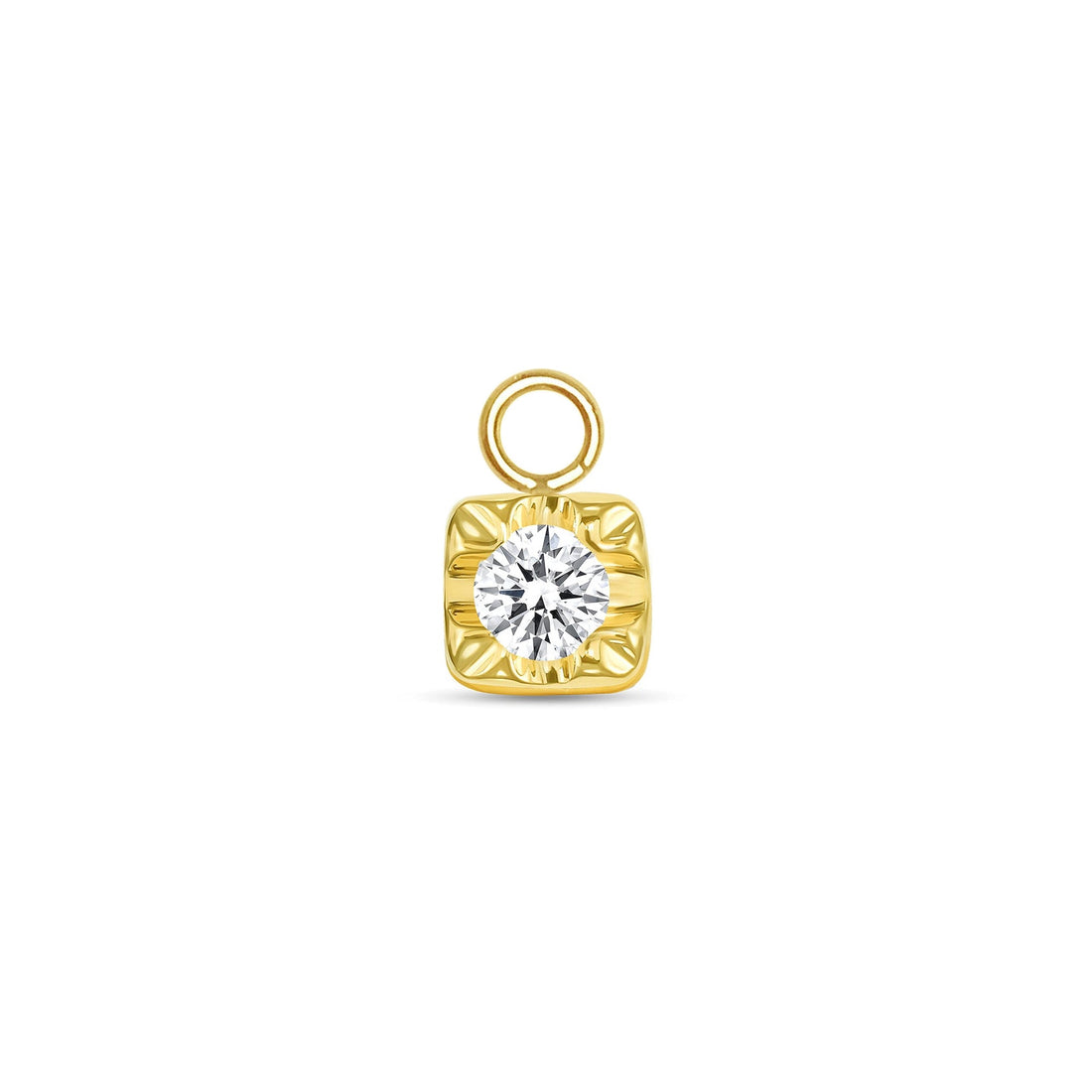 Square Prong with Gem Charm — NorVoch