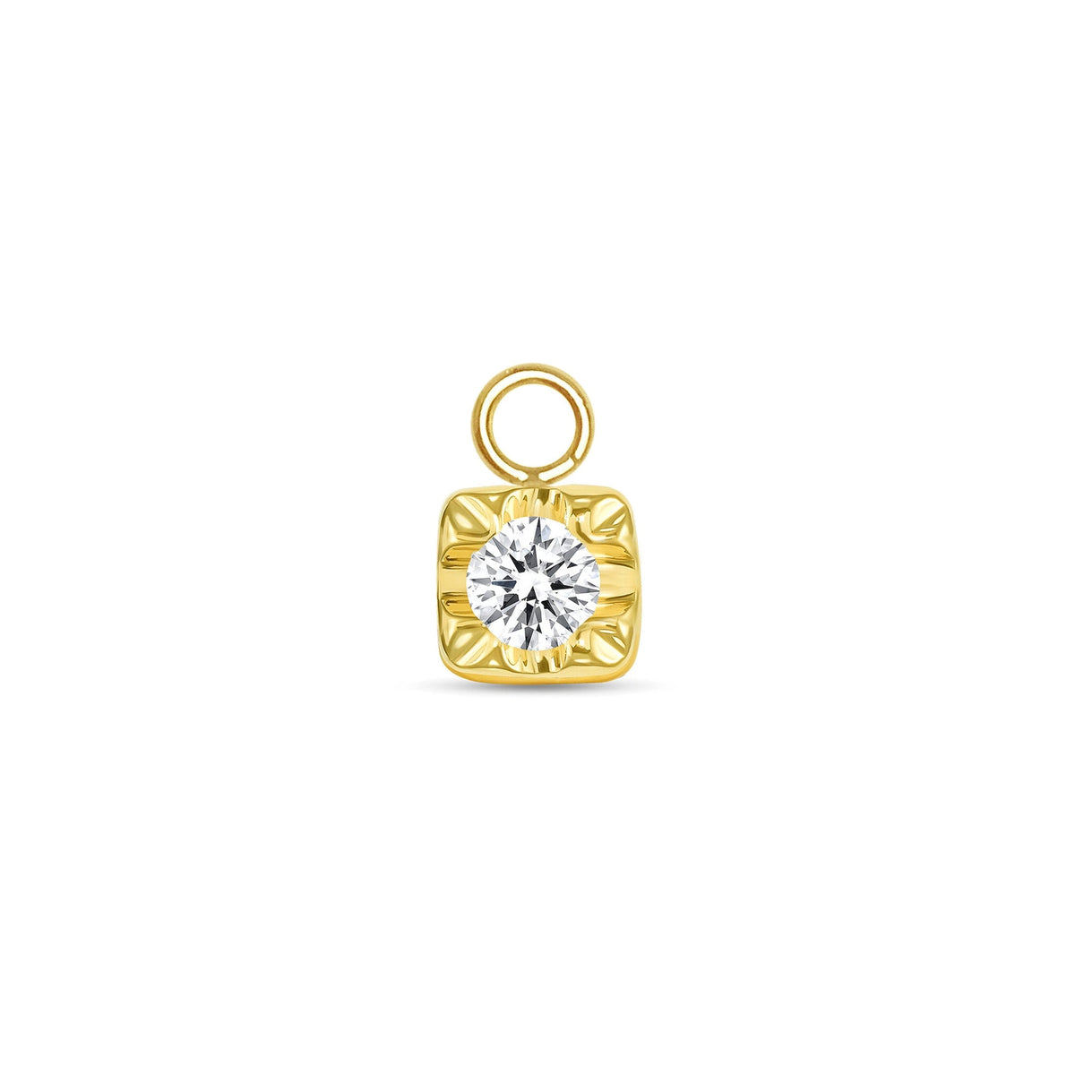 Square Prong with Gem Charm — NorVoch