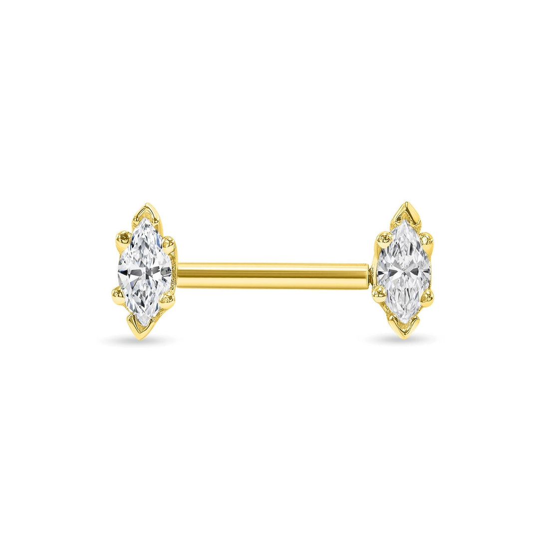 6 Prong Marquise Straight Barbell — NorVoch