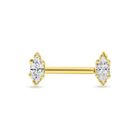6 Prong Marquise Straight Barbell — NorVoch