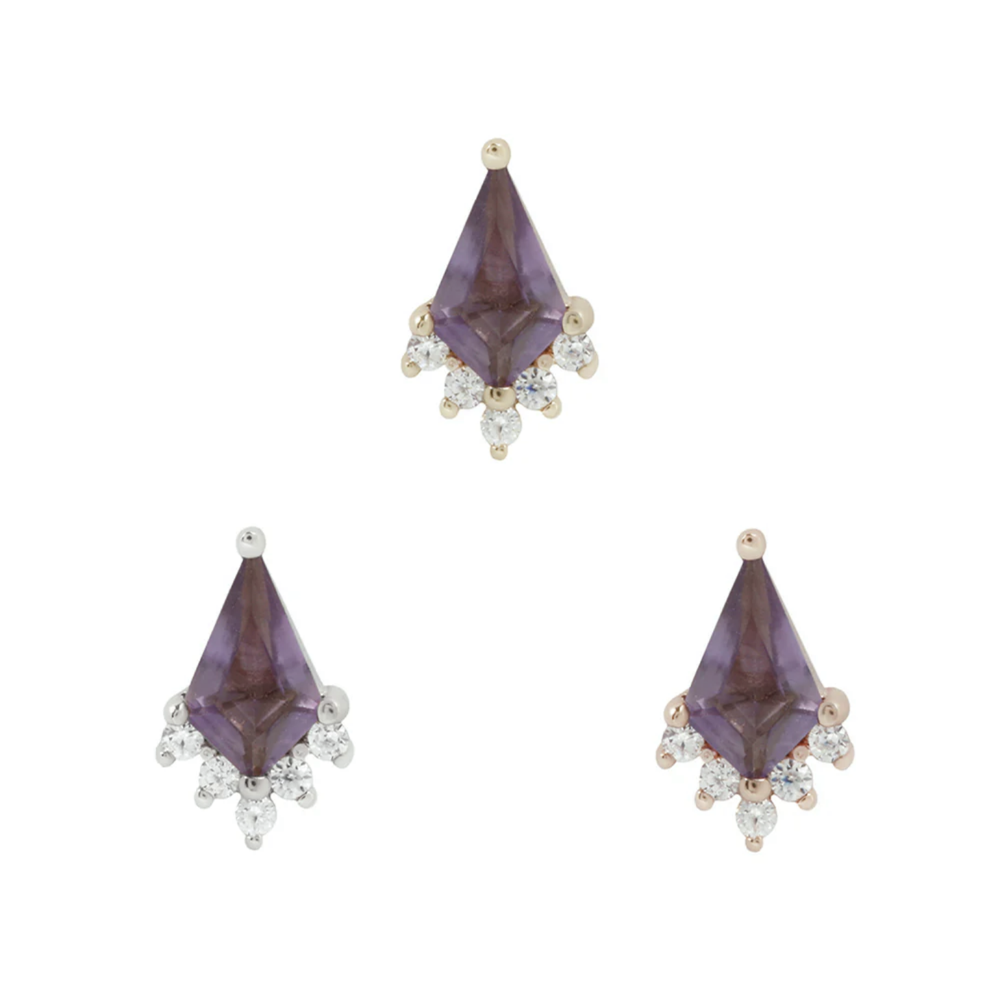 Noble Amethyst and CZ — Buddha