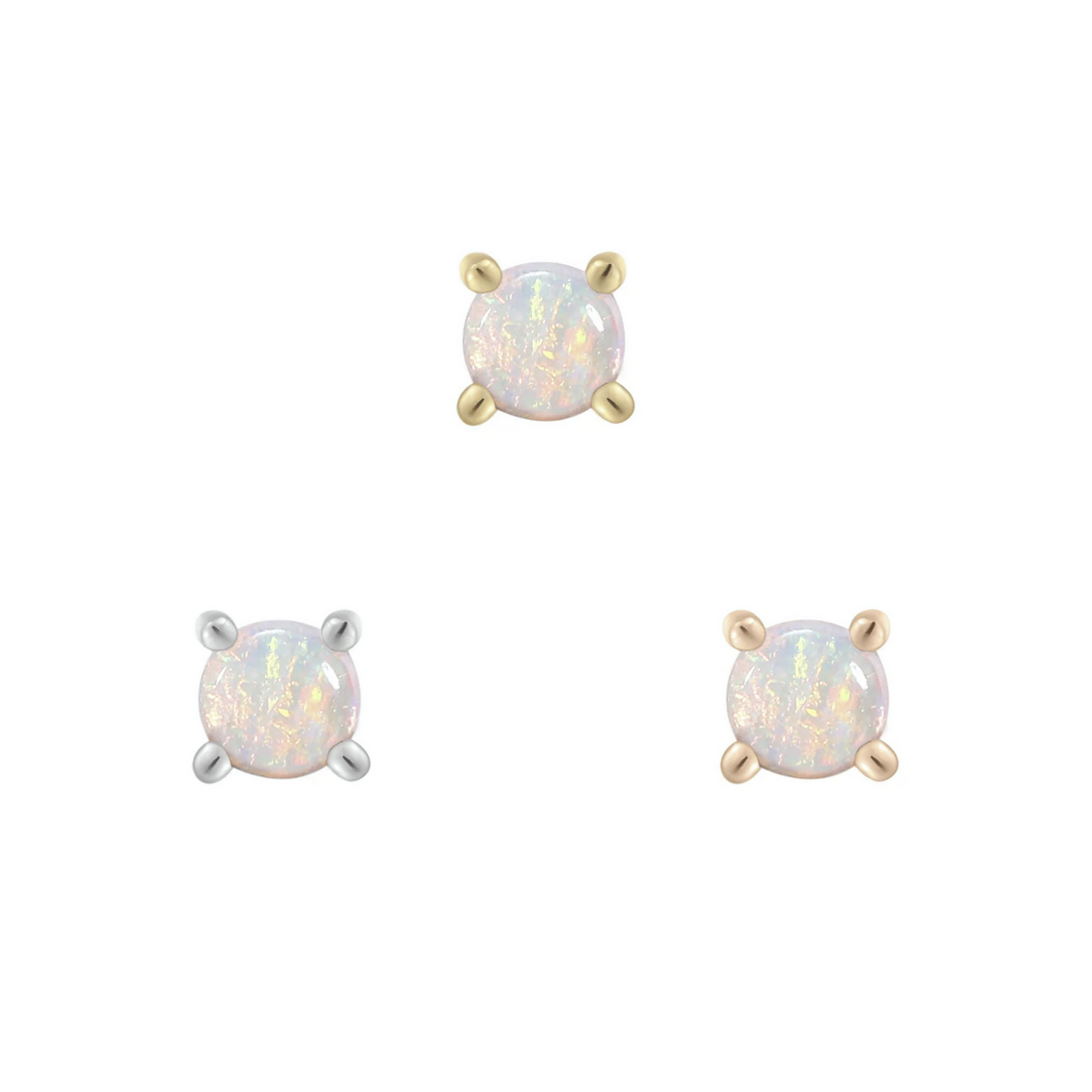 Prong Set Gem with Opal — Buddha