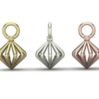 Open Diamond Charm from Mushroom