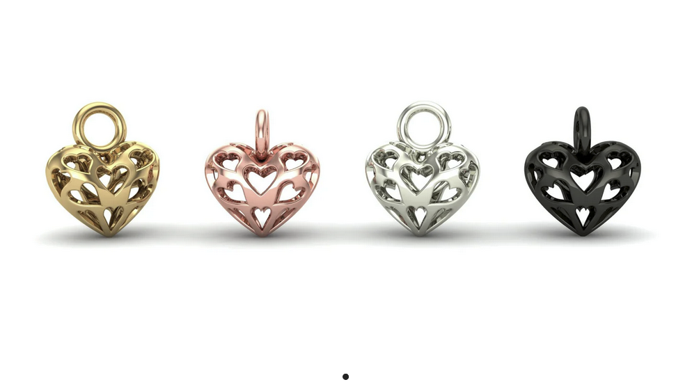 Open Heart Charm from Mushroom