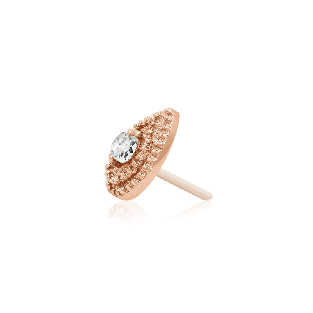 Pear CZ Double Millgrain from Junipurr Rose Gold (Vault)