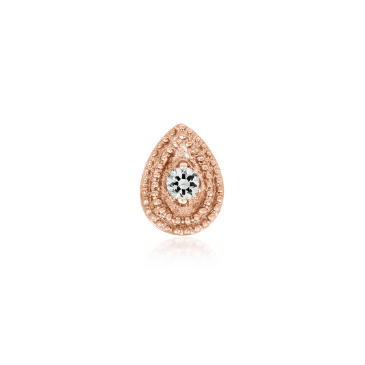 Pear CZ Double Millgrain from Junipurr Rose Gold (Vault)